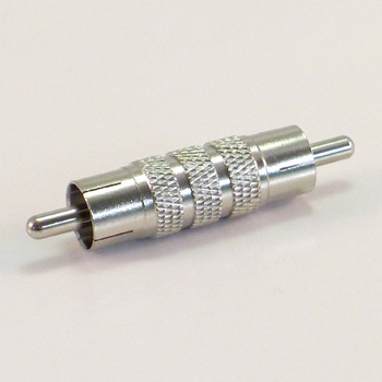 RCA MALE TO RCA MALE ADAPTER-SILVER